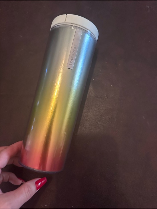 Starbucks Other - Starbucks Clear/Purple Iridescent Travel Cup with Clear Lid